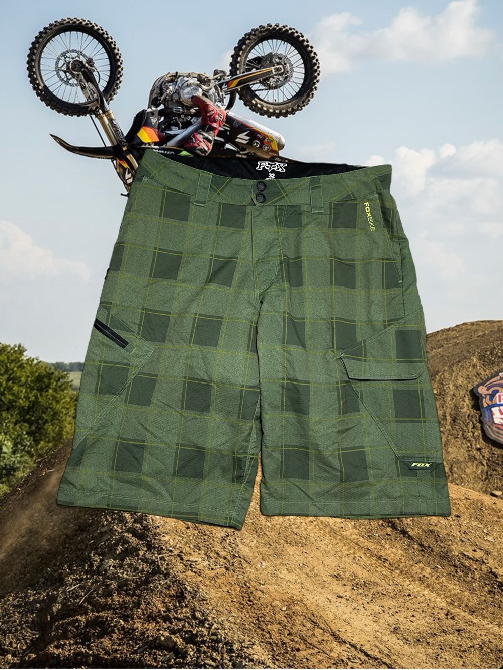 FOX Racing Ranger Padded Plaid Cargo Shorts